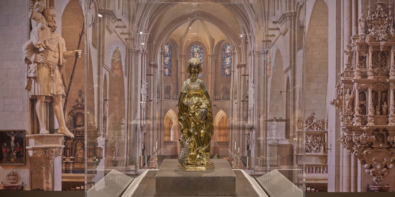 Eine Statuette der heiligen Agnes gehört zu den Münsteraner Kunstwerken, die zurzeit in Cleveland zu sehen sind. 