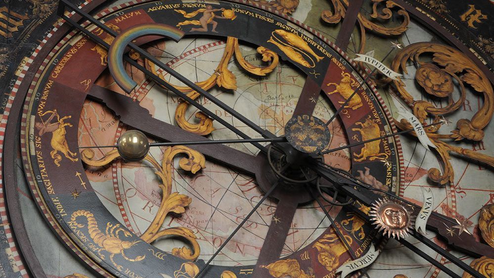 Die Astronomische Uhr im St.-Paulus-Dom.