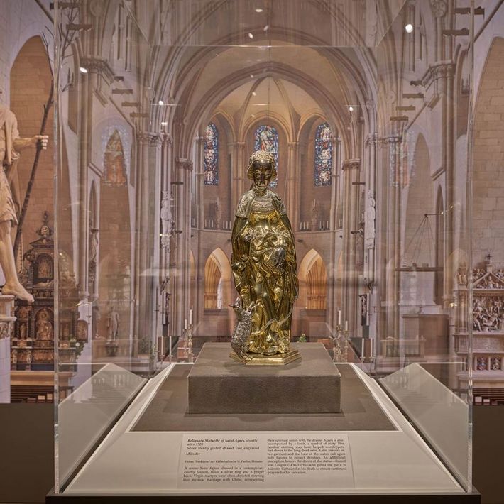 Eine Statuette der heiligen Agnes gehört zu den Münsteraner Kunstwerken, die zurzeit in Cleveland zu sehen sind. 