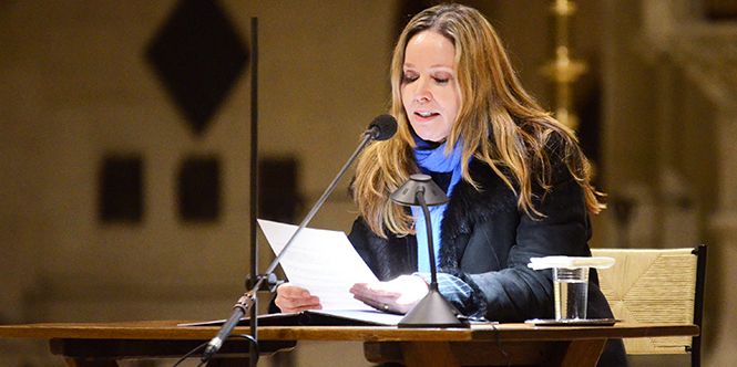 Schauspielerin Ann-Kathrin Kramer las beim Geistlichen Themenabend am 28. Februar im St.-Paulus-Dom das Buch Rut.