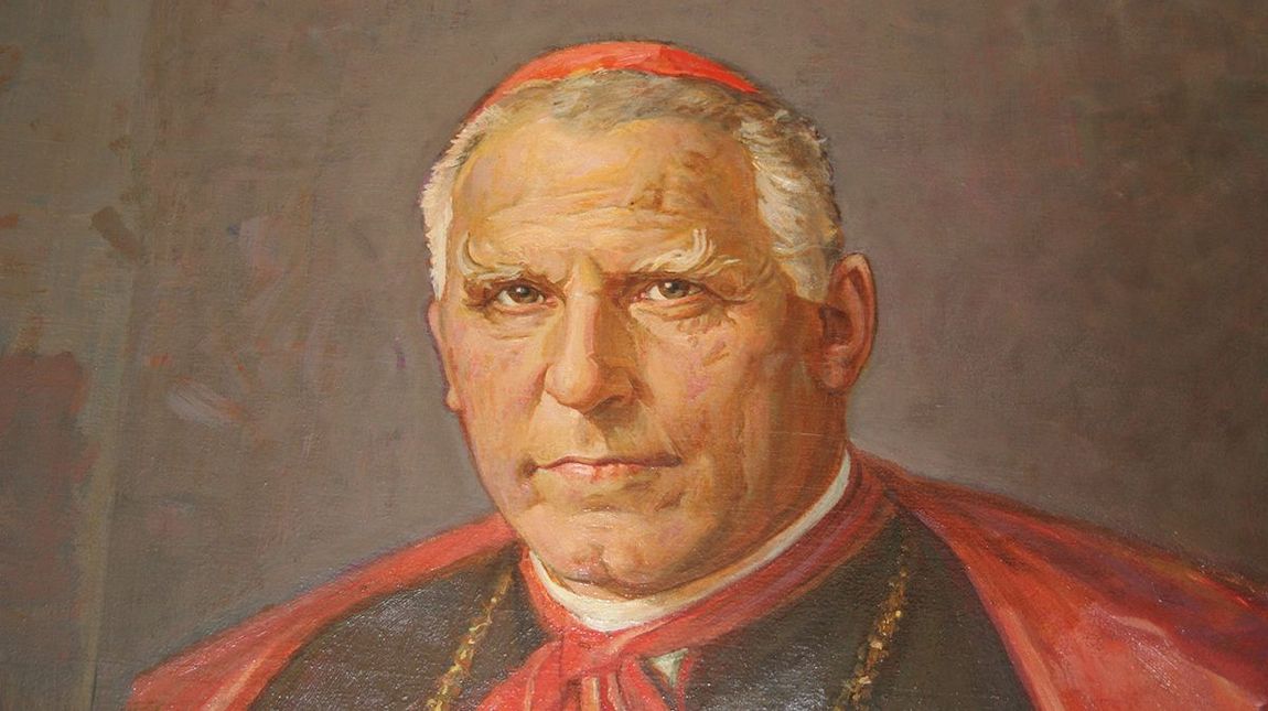 Kardinal Clemens August von Galen, Bischof von Münster von 1933 bis 1946, hier dargestellt auf einem Gemälde von Wilhelm Lautenbach. 