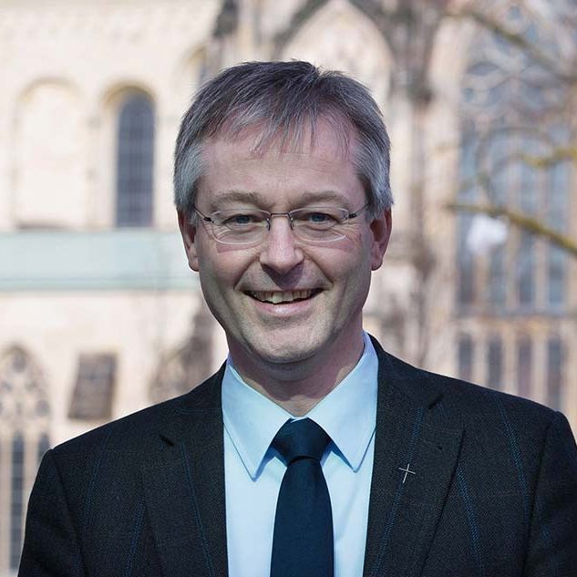 Norbert Köster sprach - zugeschaltet per Livestream - im Dom in Münster über bedeutende Ereignisse der Kirchengeschichte.
